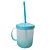 Caneca Kids Canudo 325ml Degradê Verde Tiffany - Imagem 1
