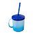 Caneca Kids Canudo 325ml Degradê Azul - Imagem 1