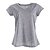 Camiseta Gola V Feminina Cinza Adulto Poliester GG - Imagem 1