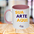 Caneca Personalizada Alça e Interior Rosa "Sua Arte Aqui" - Imagem 1