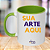 Caneca Personalizada Alça e Interior Verde Light "Sua Arte Aqui" - Imagem 1