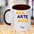 Caneca Personalizada Alça e Interior Marrom "Sua Arte Aqui" - Imagem 1