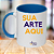 Caneca Personalizada Alça e Interior Azul Claro "Sua Arte Aqui" - Imagem 1