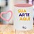 Caneca Personalizada Alça Mini Coração Rosa "Sua Arte Aqui" - Imagem 1