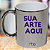 Caneca Personalizada Metalizada Prata "Sua Arte Aqui" - Imagem 1