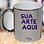 Caneca Personalizada Metalizada Prata "Sua Arte Aqui" - Imagem 2