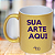Caneca Personalizada Perolada Dourada "Sua Arte Aqui" - Imagem 1