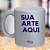 Caneca Personalizada Glitter Cinza "Sua Arte Aqui" - Imagem 2