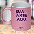 Caneca Personalizada Glitter Rosa "Sua Arte Aqui" - Imagem 2