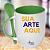 Caneca Personalizada Cônica com Colher Verde "Sua Arte Aqui" - Imagem 1