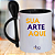 Caneca Personalizada Reta com Colher Preta "Sua Arte Aqui" - Imagem 1