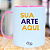 Caneca Personalizada de Polímero Alça e Interior Rosa "Sua Arte Aqui" - Imagem 1