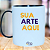 Caneca Personalizada de Polímero Alça e Interior Preta "Sua Arte Aqui" - Imagem 1