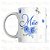 Caneca Personalizada Mãe, Eu Te Amo (Floral Azul) - Imagem 1