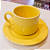 Xícará Amarela Brilho 180ml com Pires - Imagem 2