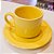 Xícará Amarela Brilho 180ml com Pires - Imagem 3