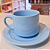 Xícara Azul Brilho 180ml com Pires - Imagem 1