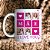 Caneca Personalizada 4 fotos I Love You cor rosa - Imagem 1
