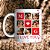 Caneca Personalizada 6 fotos I Love You cor vermelha - Imagem 1