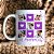 Caneca Personalizada 5 fotos Te Amamos cor roxa - Imagem 1