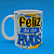 Caneca Personalizada Feliz dia dos Avós - Azul - Imagem 1