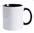 Caneca Cerâmica 325ml com Alça e Interior Preta JKB - Imagem 1