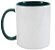 Caneca Cerâmica 325ml com Alça e Interior Verde Escuro JKB - Imagem 1