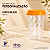 Copo Buck 300ml Transparente Glitter com Tampa Dourada - Imagem 1