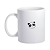 Caneca Cerâmica 325ml Branca Panda - Imagem 1