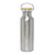 Garrafa Térmica de Aço Inox com Tampa de Bambu 500ml - Prata - Imagem 1