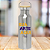 Garrafa Térmica de Aço Inox com Tampa de Bambu 500ml  Prata Personalizada "Sua Arte Aqui" - Imagem 1