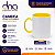 Caneca Cerâmica 325ml com Alça e Interior Amarela - Para Sublimação - Imagem 1