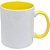 Caneca Cerâmica 325ml com Alça e Interior Amarela JKB - Imagem 1