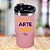 Copo Térmico com 2 Tampas 420ml - ( Sua Arte Aqui) - Rosa Claro - Imagem 1