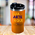 Copo Térmico com 2 Tampas 420ml - ( Sua Arte Aqui) - Laranja - Imagem 1