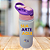 Garrafa Kids Alumínio Bico Retrátil Silicone Tampa Roxo e Rosa 600ml Personalizada "Sua Arte Aqui" - Imagem 1