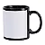 Caneca Cerâmica 325ml Preta com Tarja Branca Live - Imagem 1