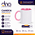 Caneca Cerâmica 325ml com Alça e Interior Colorido Rosa - Para Sublimação - Imagem 1