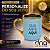 Caneca Azul Imperial com Alça e Borda Cromado Dourada 325ml - Sua Arte Aqui - Imagem 1