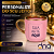 Caneca Rosa Imperial com Alça e Borda Cromado Dourada 400ml - Sua Arte Aqui - Imagem 1