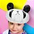 Touca de Banho Infantil 3D Kids Unissex Impermeável Resistente Panda - Imagem 1