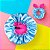 Touca de Cetim Dupla Face Ajustável Infantil + Xuxinha Scrunchie com Laço Rosa e Azul - Imagem 1