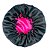 Touca de Cetim Dupla Face Ajustável Infantil + Xuxinha Scrunchie com Laço Preto e Rosa Pink - Imagem 4