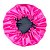 Touca de Cetim Dupla Face Ajustável Infantil + Xuxinha Scrunchie com Laço Preto e Rosa Pink - Imagem 5