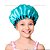 Touca de Cetim Dupla Face Ajustável Infantil + Xuxinha Scrunchie com Laço Preto e Turquesa - Imagem 2