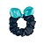 Touca de Cetim Dupla Face Ajustável Adulta + Xuxinha Scrunchie com Laço Preto e Turquesa - Imagem 6