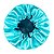 Touca de Cetim Dupla Face Ajustável Adulta + Xuxinha Scrunchie com Laço Preto e Turquesa - Imagem 5