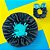 Touca de Cetim Dupla Face Ajustável Adulta + Xuxinha Scrunchie com Laço Preto e Turquesa - Imagem 1
