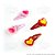 Presilhas para Cabelo Pequenas (Tic Tac) com Enfeite Coração Rosa Vermelho 4 unid (2 pares) - Imagem 2