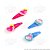 Presilhas para Cabelo Pequenas (Tic Tac) com Enfeite Coração Pink Azul 4 unid (2 pares) - Imagem 2